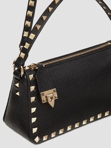 Valentino Garavani Women's Small Rockstud Grainy Calfskin Crossbody Bag | Thumbnail 7