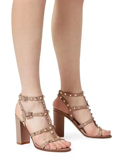 Valentino Garavani Women's Rockstud Ankle Strap Sandals 90 MM - Skin - Size 12 | Thumbnail 6 Valentino Garavani Women's Rockstud Ankle Strap Sandals 90 MM - Skin - Size 12 | Thumbnail 6