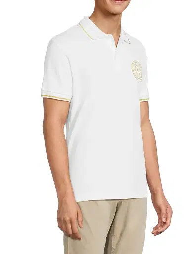 Versace Jeans Couture Men's Logo Cotton Polo Shirt | Thumbnail 4 Versace Jeans Couture Men's Logo Cotton Polo Shirt | Thumbnail 4
