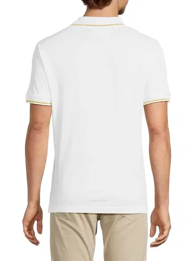 Versace Jeans Couture Men's Logo Cotton Polo Shirt - White Gold - Size XXL | Thumbnail 5 Versace Jeans Couture Men's Logo Cotton Polo Shirt - White Gold - Size XXL | Thumbnail 5