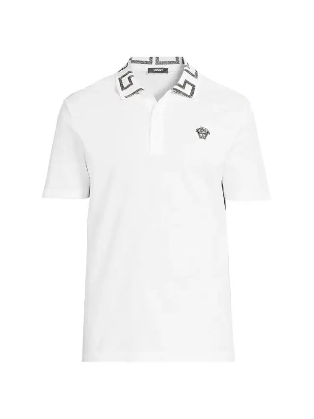 Men's Piquet Cotton Polo Shirt - White Anthracite