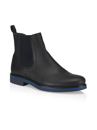 Pollini Men's Corinto Leather Chelsea Boots - Blue - Size 12 | Thumbnail 2