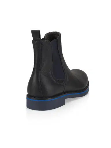 Pollini Men's Corinto Leather Chelsea Boots - Blue - Size 12 | Thumbnail 3