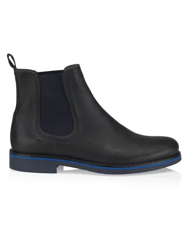 Pollini Men's Corinto Leather Chelsea Boots - Blue - Size 12 | Thumbnail 1