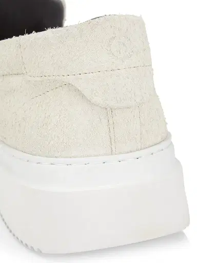 Pollini Men's Summer Vibes Suede Platform Loafers - Off White - Size 13 | Thumbnail 6 Pollini Men's Summer Vibes Suede Platform Loafers - Off White - Size 13 | Thumbnail 6