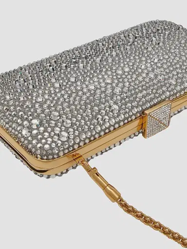 Valentino Garavani Women's Carry Secrets Rhinestone Minaudiere | Thumbnail 8 Valentino Garavani Women's Carry Secrets Rhinestone Minaudiere | Thumbnail 8
