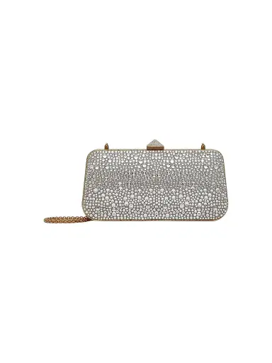Valentino Garavani Women's Carry Secrets Rhinestone Minaudiere | Thumbnail 1 Valentino Garavani Women's Carry Secrets Rhinestone Minaudiere | Thumbnail 1