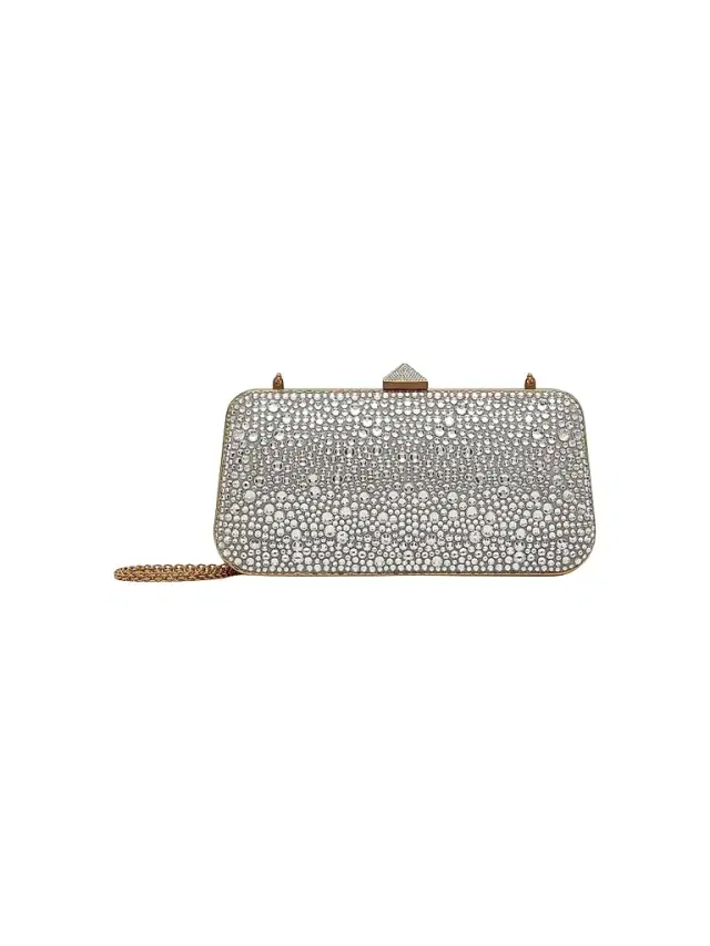 Valentino Garavani Women's Carry Secrets Rhinestone Minaudiere - Crystal