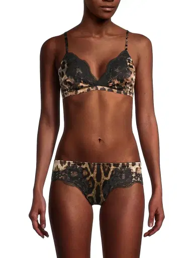 Dolce & Gabbana Women's Soft Cup Bra - Leo New | Thumbnail 3