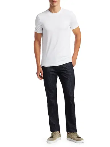 Giorgio Armani Men's Basic Crewneck Tee - White - Size 46 | Thumbnail 2 Giorgio Armani Men's Basic Crewneck Tee - White - Size 46 | Thumbnail 2