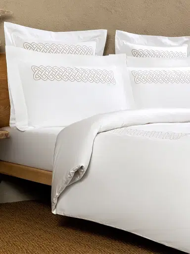 Frette Intreccio Embroidery Duvet Cover | Thumbnail 4 Frette Intreccio Embroidery Duvet Cover | Thumbnail 4