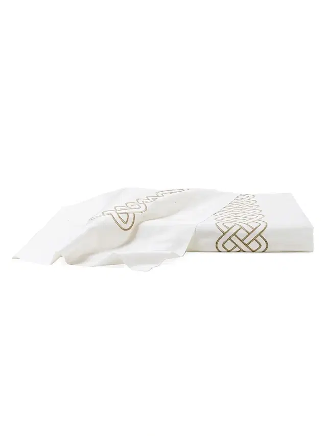 Frette Intreccio Embroidery Duvet Cover - Savage Beige King