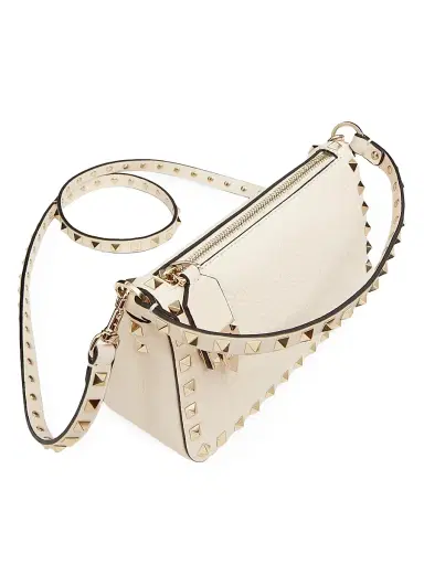 Valentino Garavani Women's Rockstud Grainy Calfskin Crossbody Bag - Light | Thumbnail 6 Valentino Garavani Women's Rockstud Grainy Calfskin Crossbody Bag - Light | Thumbnail 6