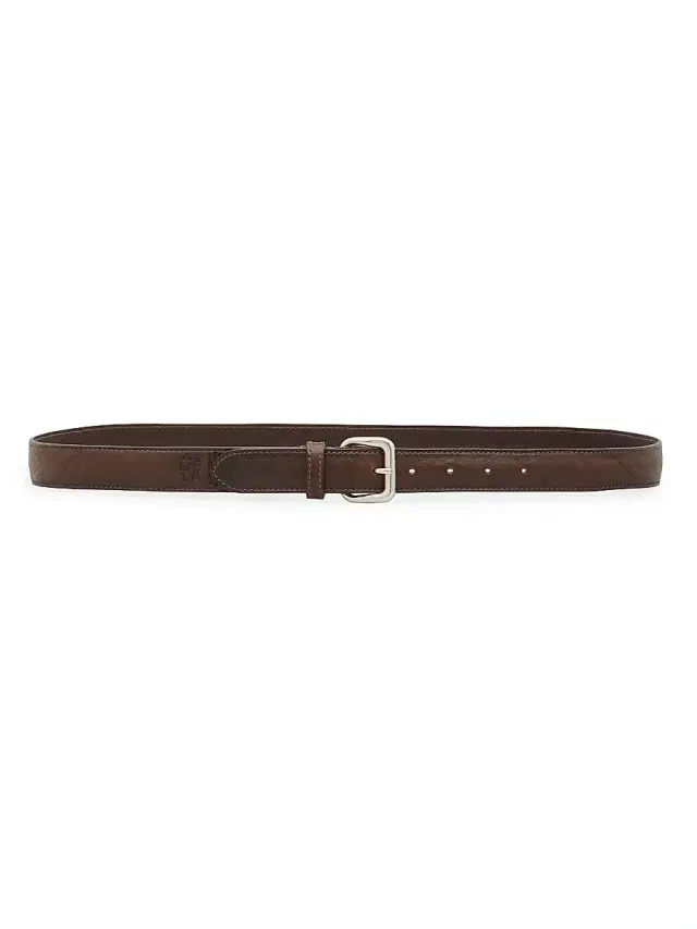 Il Bisonte Women's Heritage Classic Leather Belt - Dark Brown