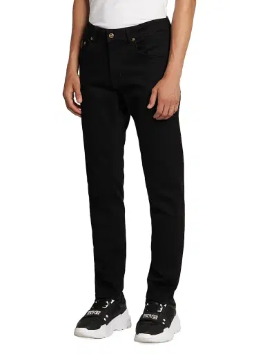 Versace Jeans Couture Men's Stretch Five-Pocket Jeans - Black Gold | Thumbnail 4 Versace Jeans Couture Men's Stretch Five-Pocket Jeans - Black Gold | Thumbnail 4