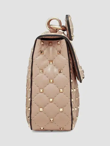 Valentino Garavani Women's Medium Nappa Rockstud Spike Shoulder Bag - Beige | Thumbnail 4