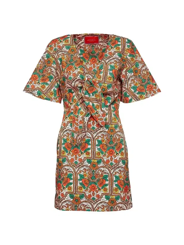 La DoubleJ Women's Peek-a-Boo Mini Dress - Corte White Rust