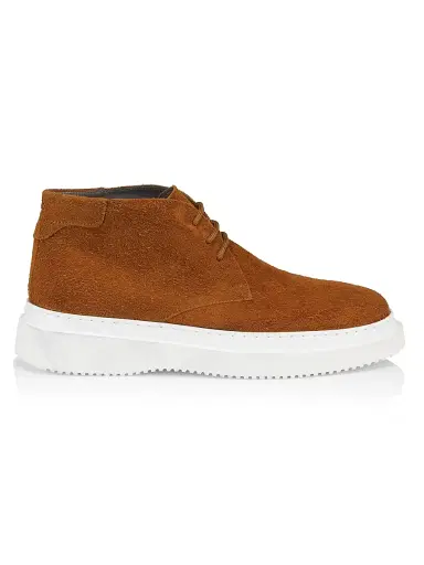 Pollini Men's Summer Vibes Suede Ankle Boots - Camel - Size 12 | Thumbnail 1 Pollini Men's Summer Vibes Suede Ankle Boots - Camel - Size 12 | Thumbnail 1