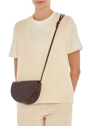 Il Bisonte Women's Snodo Leather Crossbody Saddle Bag | Thumbnail 5 Il Bisonte Women's Snodo Leather Crossbody Saddle Bag | Thumbnail 5