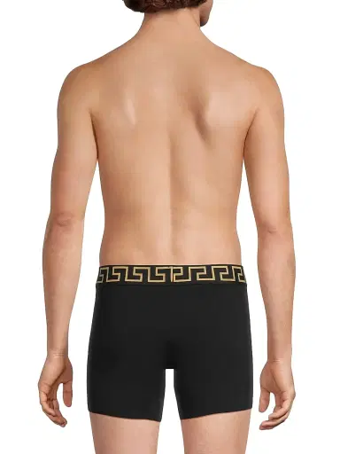 Versace Men's 2-Pack Trunk Boxer Briefs - Black Gold | Thumbnail 5 Versace Men's 2-Pack Trunk Boxer Briefs - Black Gold | Thumbnail 5