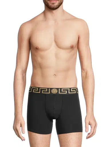 Versace Men's 2-Pack Trunk Boxer Briefs - Black Gold | Thumbnail 7 Versace Men's 2-Pack Trunk Boxer Briefs - Black Gold | Thumbnail 7