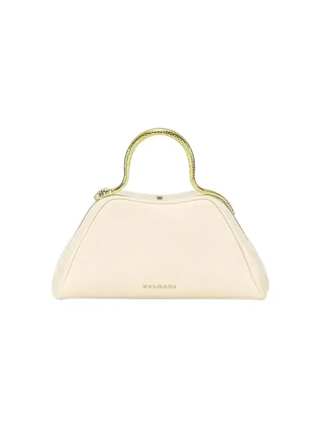BVLGARI Women's Serpentine Leather Top Handle Bag -  Opal