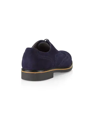 Pollini Men's Coringto Suede Wingtip Lace-Up Derbys - Blue - Size 13 | Thumbnail 3 Pollini Men's Coringto Suede Wingtip Lace-Up Derbys - Blue - Size 13 | Thumbnail 3