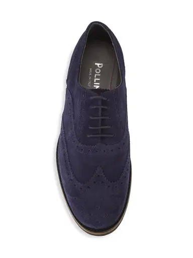 Pollini Men's Coringto Suede Wingtip Lace-Up Derbys - Blue - Size 13 | Thumbnail 5 Pollini Men's Coringto Suede Wingtip Lace-Up Derbys - Blue - Size 13 | Thumbnail 5