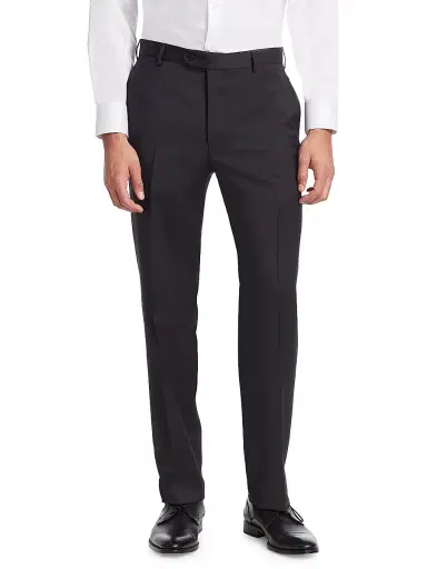 Emporio Armani Men's Navy Wool Trousers - Black - Size 38 | Thumbnail 1 Emporio Armani Men's Navy Wool Trousers - Black - Size 38 | Thumbnail 1