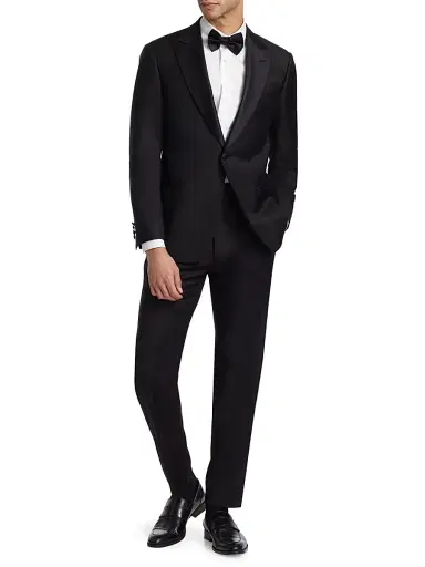 Emporio Armani Men's G-Line Super Line Peak Tuxedo - Black - Size 48 | Thumbnail 2 Emporio Armani Men's G-Line Super Line Peak Tuxedo - Black - Size 48 | Thumbnail 2