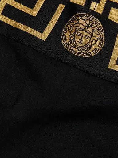 Versace Women's Icon Elasticized Logo Shorts - Black - Size Medium | Thumbnail 6 Versace Women's Icon Elasticized Logo Shorts - Black - Size Medium | Thumbnail 6