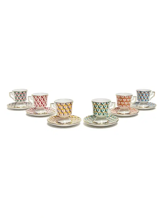 La DoubleJ Espresso Cup Set of 6 - Cubi Mix