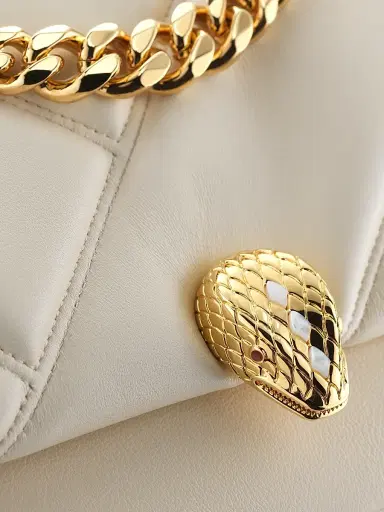 BVLGARI Women's Serpenti Cabochon Matelassé Leather Mini Bag - Ivory Opal | Thumbnail 4