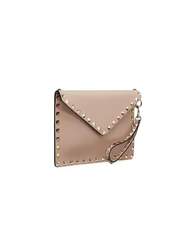 Valentino Garavani Women's Rockstud Calfskin Pouch - Poudre | Thumbnail 2