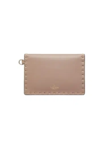 Valentino Garavani Women's Rockstud Calfskin Pouch - Poudre | Thumbnail 3
