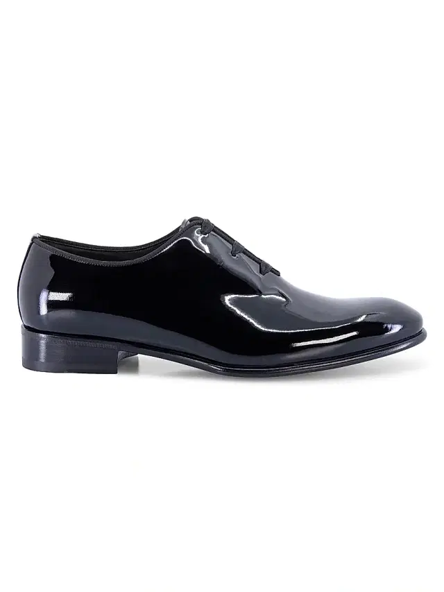 Men's Patent Leather Oxfords - Black