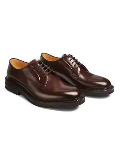 Brunello Cucinelli Men's Leather Derbys - Brown - Size 7.5 | Thumbnail 2 Brunello Cucinelli Men's Leather Derbys - Brown - Size 7.5 | Thumbnail 2