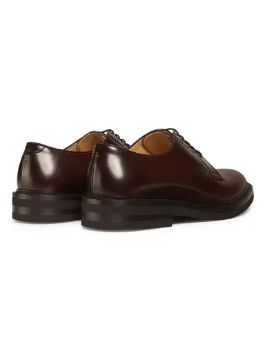Brunello Cucinelli Men's Leather Derbys - Brown - Size 7.5 | Thumbnail 3 Brunello Cucinelli Men's Leather Derbys - Brown - Size 7.5 | Thumbnail 3