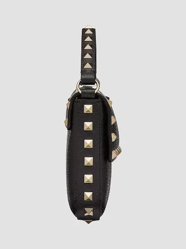 Valentino Garavani Women's Rockstud Grainy Calfskin Pouch - Black | Thumbnail 5