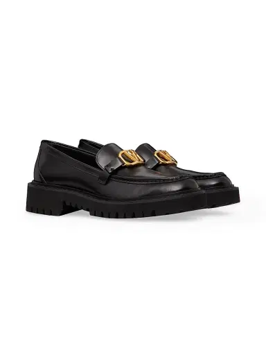 Valentino Garavani Women's Vlogo Signature Calfskin Loafers | Thumbnail 3 Valentino Garavani Women's Vlogo Signature Calfskin Loafers | Thumbnail 3