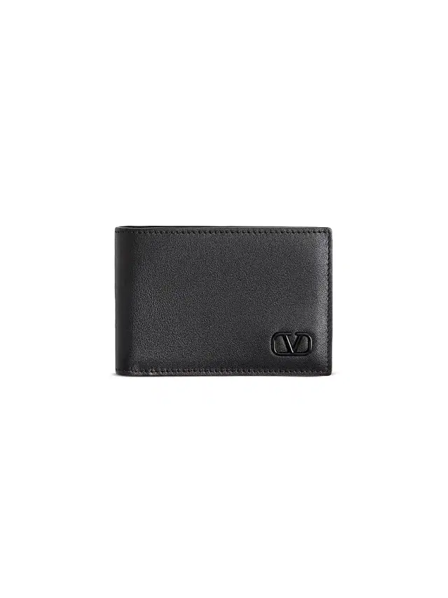 Valentino Garavani Men's VLogo Signature Wallet for US Dollars - Black