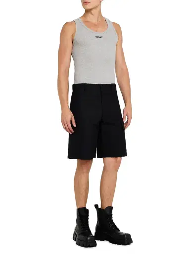 Versace Men's Logo Cotton-Blend Tank | Thumbnail 2 Versace Men's Logo Cotton-Blend Tank | Thumbnail 2