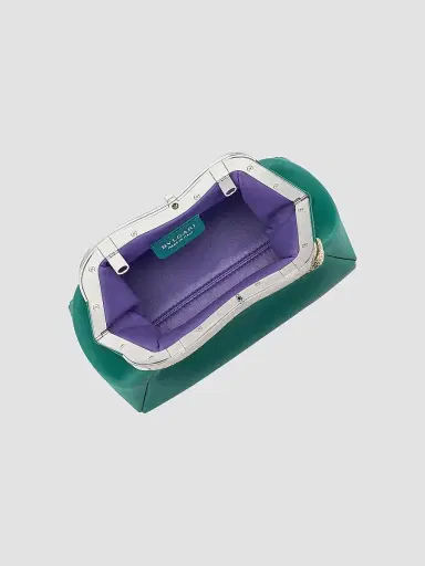 BVLGARI Women's Serpenti Forever Leather Clutch - Emerald Green | Thumbnail 3 BVLGARI Women's Serpenti Forever Leather Clutch - Emerald Green | Thumbnail 3