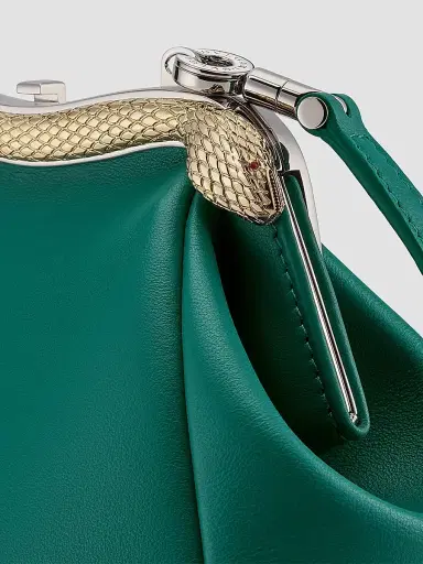 BVLGARI Women's Serpenti Forever Leather Clutch - Emerald Green | Thumbnail 4 BVLGARI Women's Serpenti Forever Leather Clutch - Emerald Green | Thumbnail 4