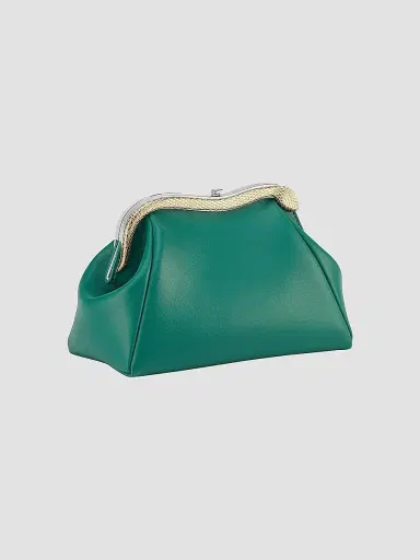 BVLGARI Women's Serpenti Forever Leather Clutch - Emerald Green | Thumbnail 5 BVLGARI Women's Serpenti Forever Leather Clutch - Emerald Green | Thumbnail 5