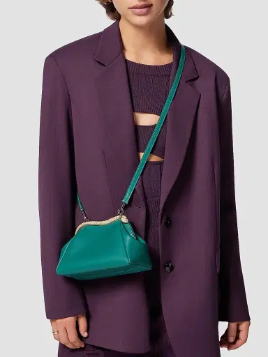 BVLGARI Women's Serpenti Forever Leather Clutch - Emerald Green | Thumbnail 8 BVLGARI Women's Serpenti Forever Leather Clutch - Emerald Green | Thumbnail 8