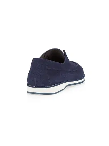 Pollini Men's Green Field Suede Slip-On Loafers - Blue - Size 9 | Thumbnail 3 Pollini Men's Green Field Suede Slip-On Loafers - Blue - Size 9 | Thumbnail 3