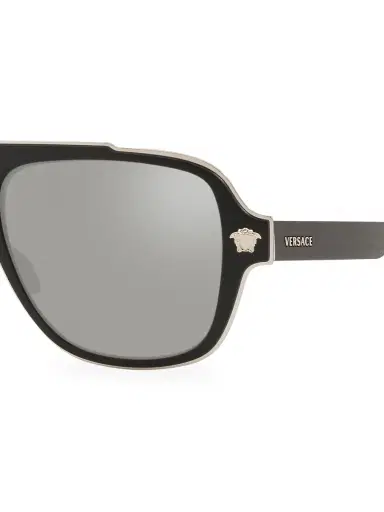 Versace Men's 56MM Pilot Sunglasses - Black | Thumbnail 2
