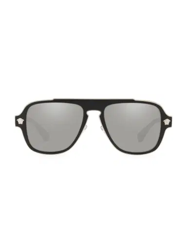 Versace Men's 56MM Pilot Sunglasses - Black | Thumbnail 3