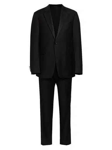 Emporio Armani Men's G-Line Classic Wool Notch Lapel Tuxedo - Black | Thumbnail 4